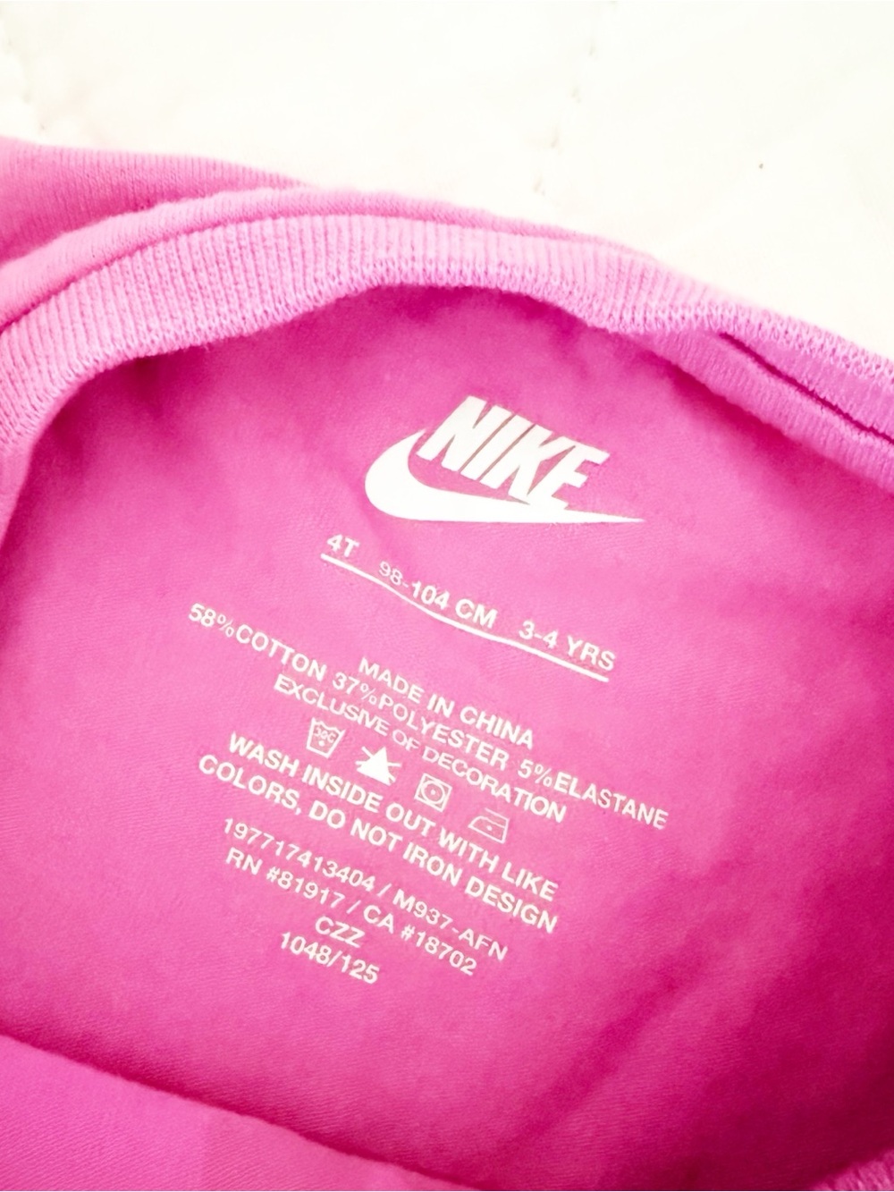 Nike 4T Kids Girls Pink Floral Swoosh Casual Dress - Picture 2 of 4